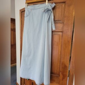 Denim wrap skirt size medium BlueMeli